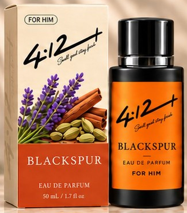 4.12+ Blackspur eau de parfum bottle with its carton